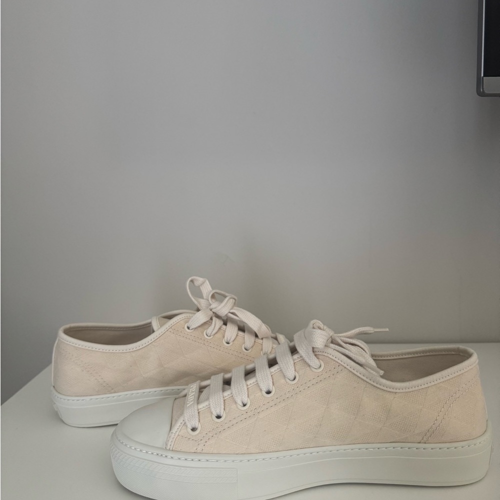 Prada Beige Canvas Sneakers size 40 - Picture 13 of 13